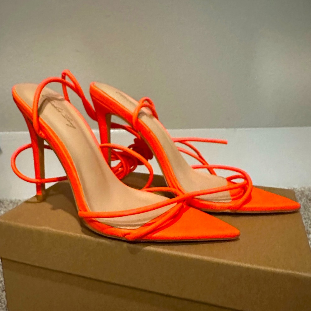 Neon Orange Size 6 Heels